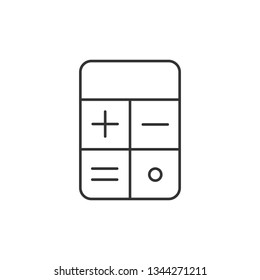 Simple liner Calculator vector icon