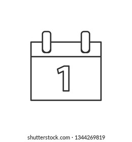 Simple liner Calendar Icon. Calendar on the wall