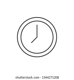 Simple liner Clock icon for your web site design