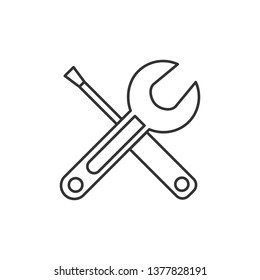 Simple liner Construction tools icon