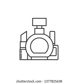 Simple liner Cosmetic vector icons. Make up symbol