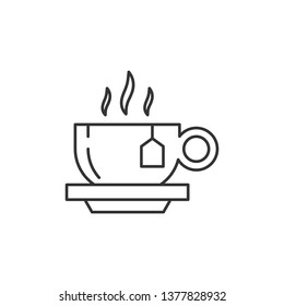Simple liner Cup of Tea Vector Icon for mobile app, website or desktop app