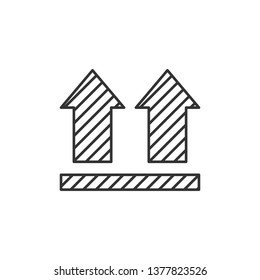 Simple liner Delivered mark icon. Trendy Delivered logo
