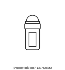 Simple liner Deodorant vector icon. Cosmetic concept