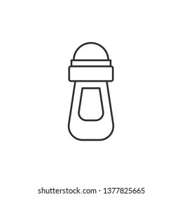 Simple liner Deodorant vector icon. Cosmetic concept