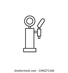 Simple liner Draft Beer Vector Icon. Bar concept