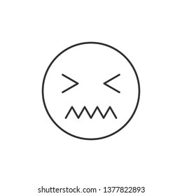 Simple liner Emoji icon. Range to assess the emotions of your content. User experience.