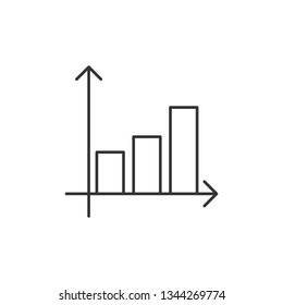 Simple liner Graph icon, business infographics, vector illustration