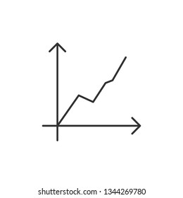 Simple liner Graph icon, business infographics, vector illustration