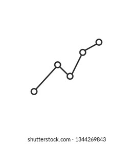 Simple liner Graph icon, business infographics, vector illustration