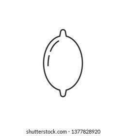 Simple liner Lemon vector icon