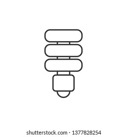 Simple liner Light Bulb icon. Lighting Electric lamp. Electricity, shine.