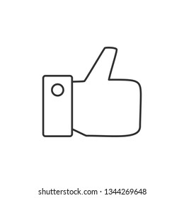 Simple liner Like hand icon. Like Symbol