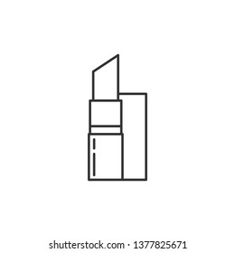 Simple liner Lipstick icon. Make up symbol