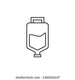 Simple liner Medicine Drop counter icon