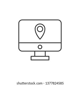Simple liner Package tracking icon