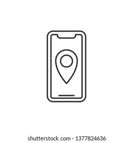 Simple liner Package tracking icon