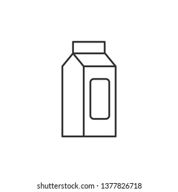 Simple liner Product Packaging. Mock Up, Template.