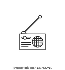 Simple liner Radio vector icon