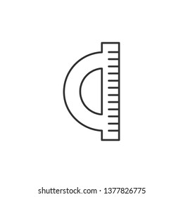 Simple liner The ruler icon. Ruler symbol