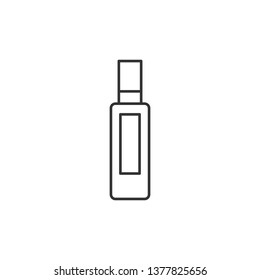 Simple liner Shower Gel, Liquid Soap, Lotion, Cream, Shampoo, Bath Foam. Vector icon.