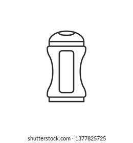 Simple liner Shower Gel, Liquid Soap, Lotion, Cream, Shampoo, Bath Foam. Vector icon.
