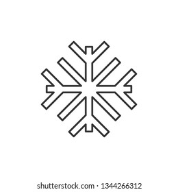 Simple liner Snowflake icon. Christmas and winter theme.