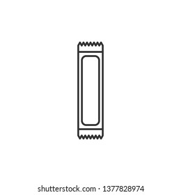 Simple liner Sugar logo. Stick of sugar
