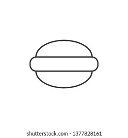 Simple liner Tasty macaroon icon