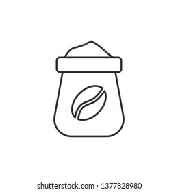 Simple liner Vector coffee beans icon