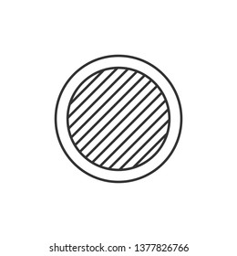 Simple liner Warning road sign. Logo concept. Conceptual image of tools for repair, construction and builder.