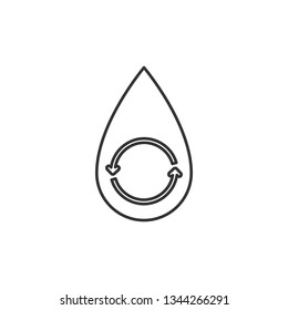 Simple liner Water purification vector symbol