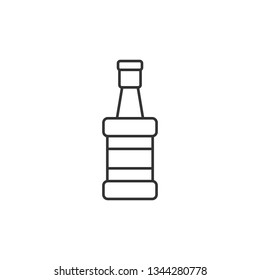 Simple liner Whiskey bottle. Alcohol concept