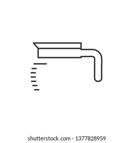 Simple linerAmerican coffee. Coffee time. Beautiful illustration of types of coffee