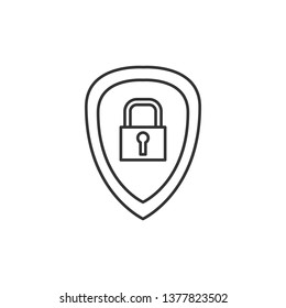 Simple linerParcel protection icon.