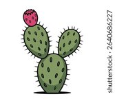 Simple lines, bold colors, and a white background make it perfect for modern designs, desert themes, and nature-inspired graphics.