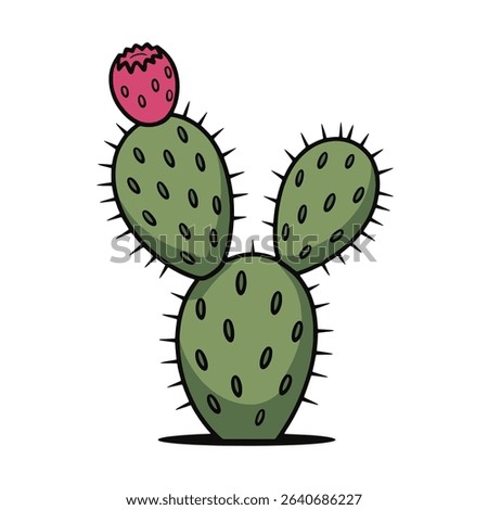 Simple lines, bold colors, and a white background make it perfect for modern designs, desert themes, and nature-inspired graphics.