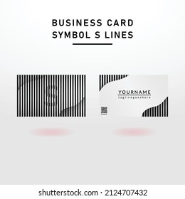Simple Lines Business Card Character S Sign Design Vector
