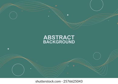 Simple lines and dot circles background. Vector illustration.