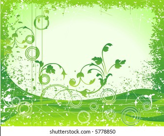 simple lines in floral and circle grunge style design