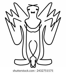 Simple lines form an illustration of something unique