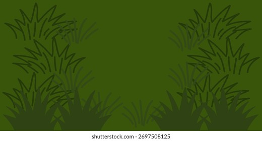 Simple lines of a green grass background
