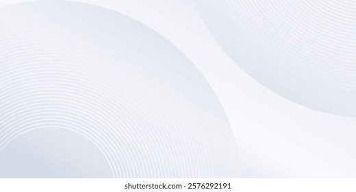 Simple lines grey background with dynamic circle lines abstract simple design