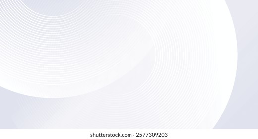 Simple lines grey background with dynamic circle lines art modern