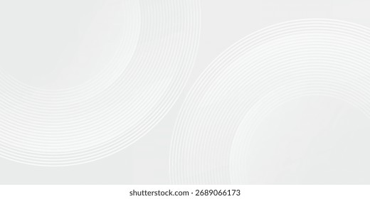 Simple lines grey background with dynamic circle lines art. Eps10