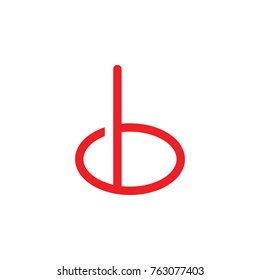 simple lines letter b logo vector