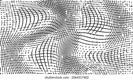 Simple lines on a white background. Abstract pattern of grunge wavy lines. Vector Illustration