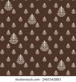 The simple lines of the pine tree background become a pattern