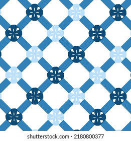 Simple lines vector  : Contrasting lines in blue  and black. Used for kitchenware design, fashion fabrics or home interior decorations.