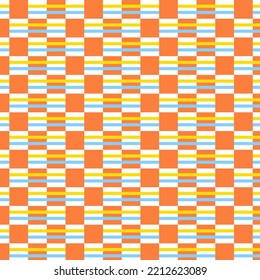 Simple lines vector  : Contrasting lines in orange blue yellow and white . Used for kitchenware design, fashion fabrics or home interior decorations.